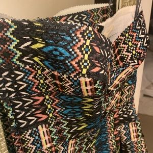 Multi color Boutique Skater Dress